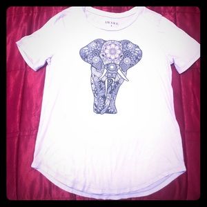 Super cute lavender shirt with elephant graphic